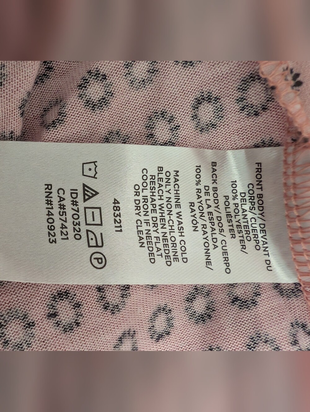 LOFT LP Pink Black Geometric Circle Print Mixed Media Sleeveless Shell Top - Picture 7 of 7